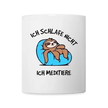 Humorvoll Tier Statement Chillen Faultier Faul - Tasse - Weiß - Vorne