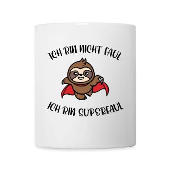 Déclaration humoristique paresseux animal paresseux fatigué - Mug blanc - blanc - Devant