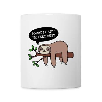 Sleeping Jungle Animal Lazy Sloth Statement - Mug - white - Front