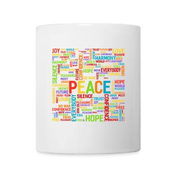 Peace Word Cloud – Hope & Harmony - Mug - white - Front