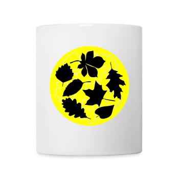 Herbst Kreis Blätter - Tasse - Weiß - Vorne