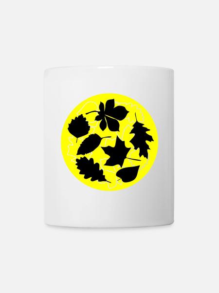 Feuilles circulaires d’automne - Mug blanc - blanc