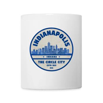 Indy County Town Skyline Vintage - Mug - white - Front
