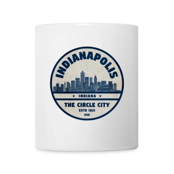 Indianapolis Skyline Kreisstadt - Tasse - Weiß - Vorne
