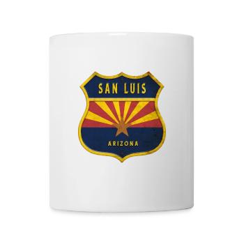 Design du blason du drapeau de San Luis Arizona - Mug blanc - blanc - Devant