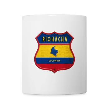 Design des armoiries de Riohacha Colombia - Mug blanc - blanc - Devant