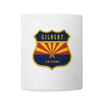 Design du blason du drapeau Gilbert Arizona - Mug blanc - blanc - Devant