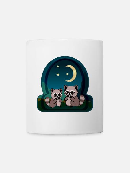 Waschbären Paar - Tasse - Weiß