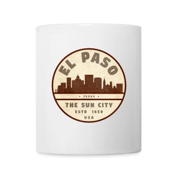 El Paso Sonnenstadt Skyline - Tasse - Weiß - Vorne