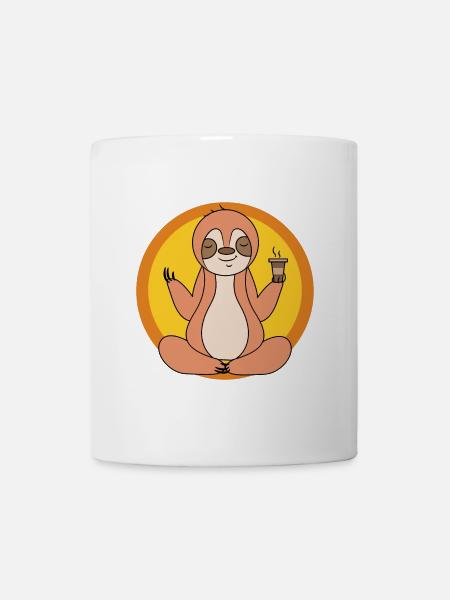 Cool Chillen Faultier Säugetier Relax Vegetarier - Tasse - Weiß