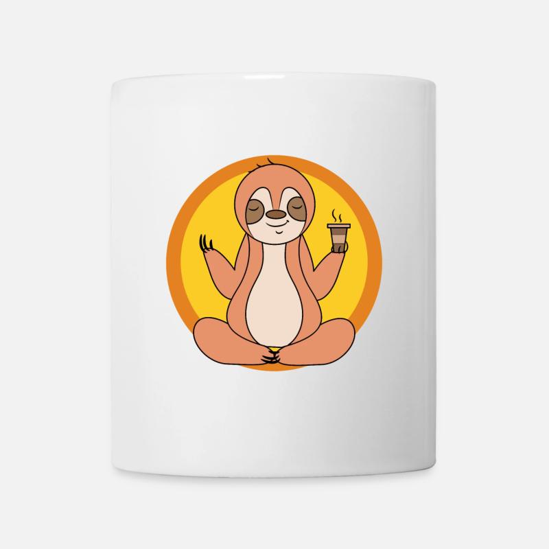 Cool Chillen Faultier Säugetier Relax Vegetarier - Tasse - Weiß