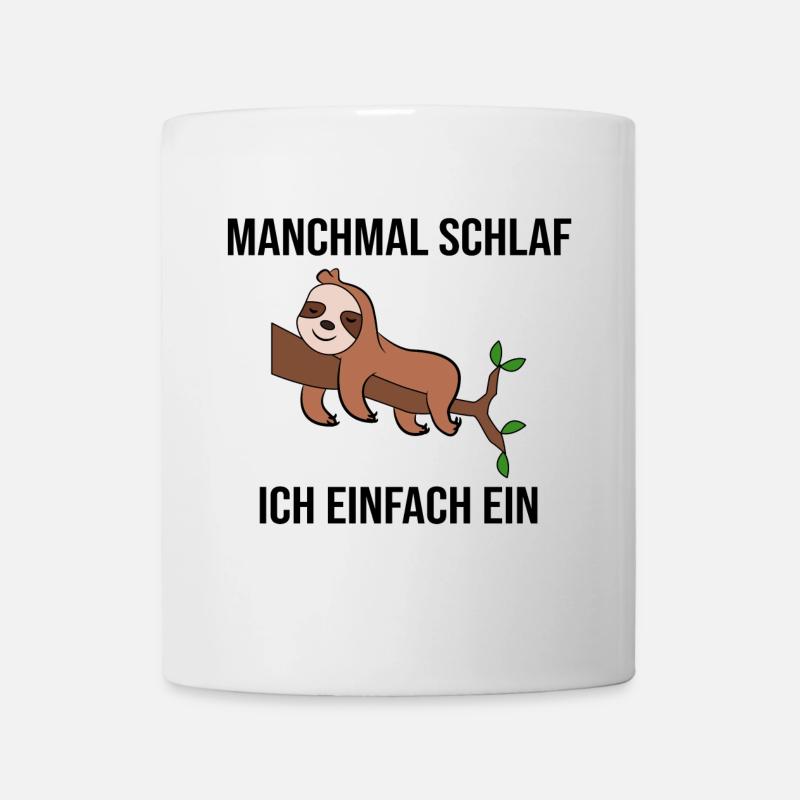 Schlafen Säugetier Dschungel Faultier Statement - Tasse - Weiß
