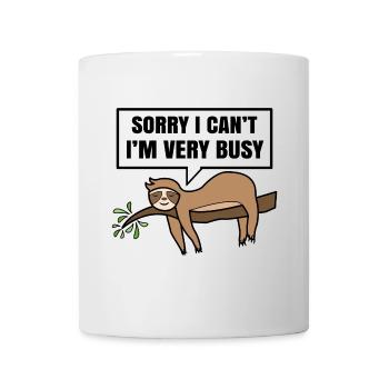 Lazy Sleep Humorous Statement Jungle Animal - Mug - white - Front