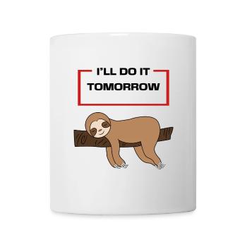 Animal Lazy Statement Hamac Paresseux Dormir - Mug blanc - blanc - Devant