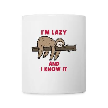 Humorous Statement Lazy Sloth Jungle Mammal - Mug - white - Front