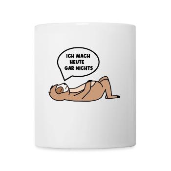 Schlafen Faul Chillen Faultier Dschungel Tier - Tasse - Weiß - Vorne