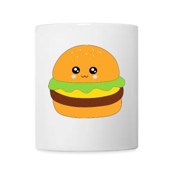 Kawaii Burger Kawaii Chibi Kawaii food - Tasse - Weiß - Vorne