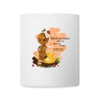 Lebkuchenmann Weihnachten - Tasse - Weiß - Vorne