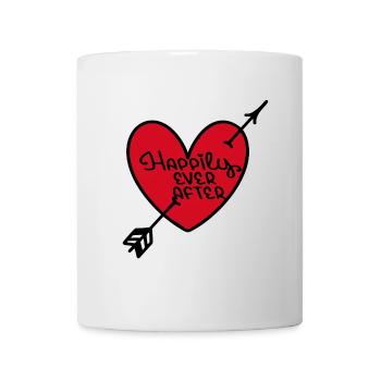 Coeur Rouge Conte Romantique - Mug blanc - blanc - Devant