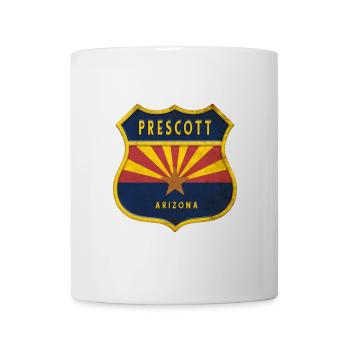 Design du blason du drapeau de Prescott Arizona - Mug blanc - blanc - Devant