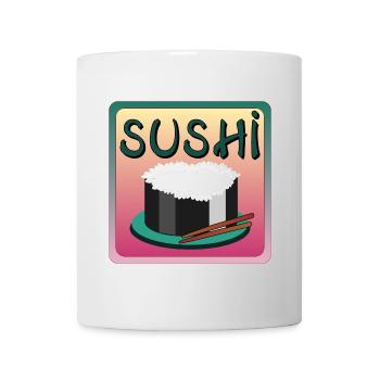 SUSHI REIS MENÜ - ASIATISCHES ESSEN - Tasse - Weiß - Vorne