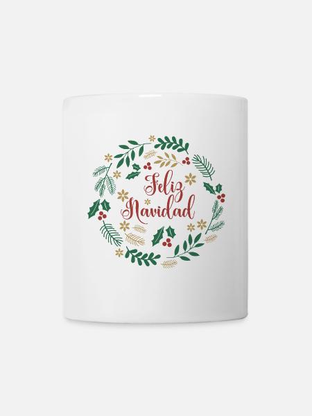 Playera Feliz Navidad Camiseta Joyeux Noël - Mug blanc - blanc