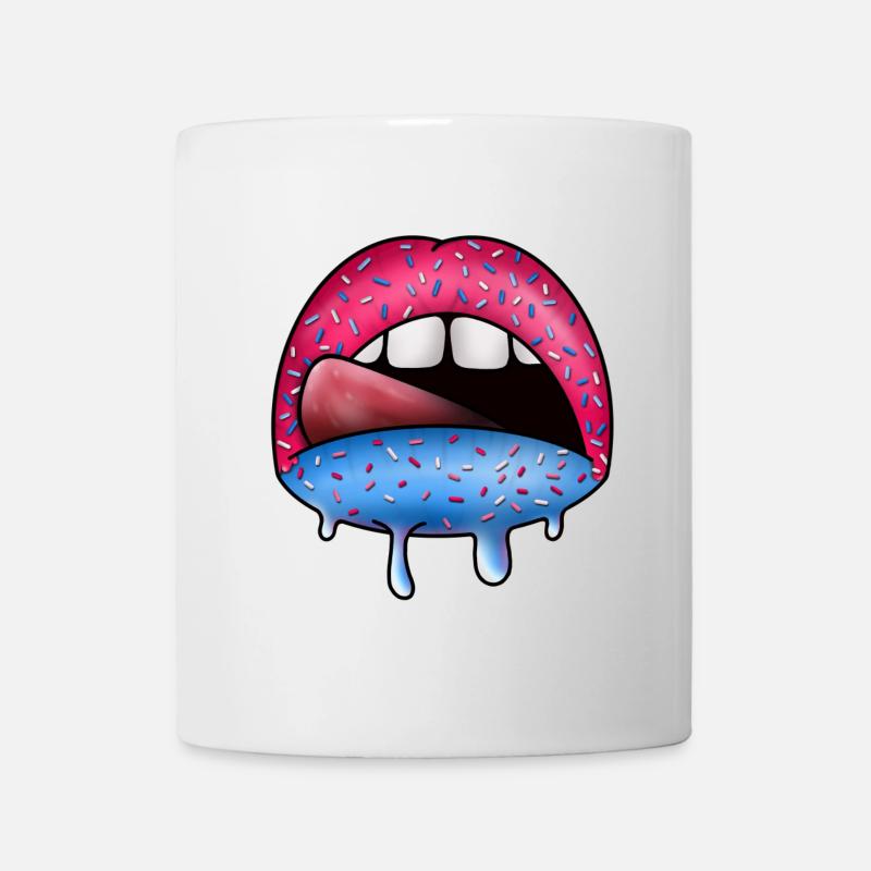 Zuckerlippen Neon Tropfkunst - Tasse - Weiß