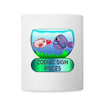 SONNENZEICHEN FISCHE - ZODIAC ASTROLOGIE - Tasse - Weiß - Vorne