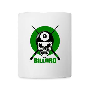 Billard - Tasse - Weiß - Vorne