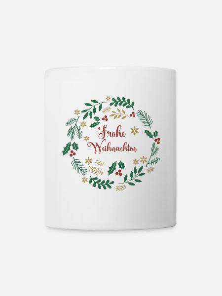Merry Christmas Frohe Weihnachten Merry Christmas - Tasse - Weiß