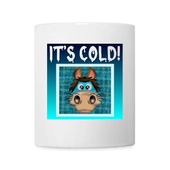 ÉQUITATION HIVERNALE - TEMPS FROID - Mug blanc - blanc - Devant