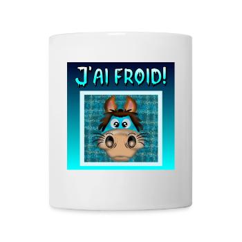 J'ai froid - Hiver - CHEVAL - ANIMAUX - Mug blanc - blanc - Devant