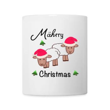 Merry Christmas, MÄHrry Christmas sheep - Mug - white - Front
