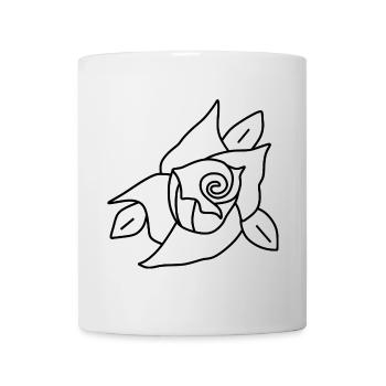 Blume schwarz Blumen shwarz Blüte roses Blume - Tasse - Weiß - Vorne