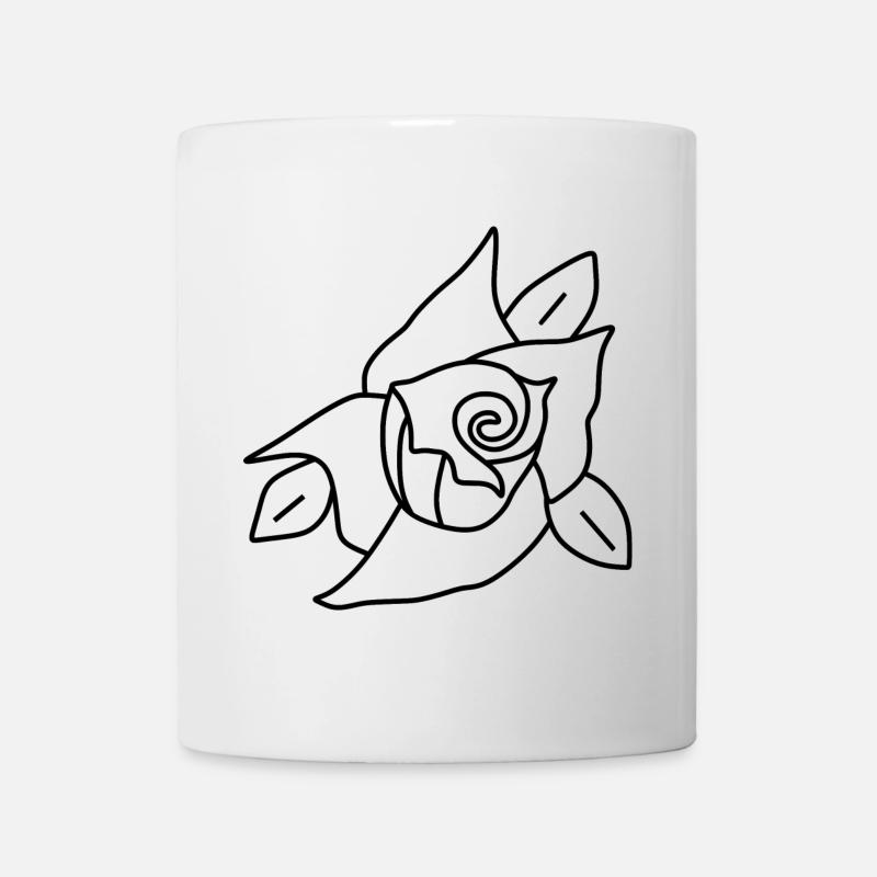 Blume schwarz Blumen shwarz Blüte roses Blume - Tasse - Weiß