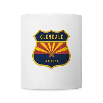 Design du blason du drapeau de Glendale Arizona - Mug blanc - blanc - Devant