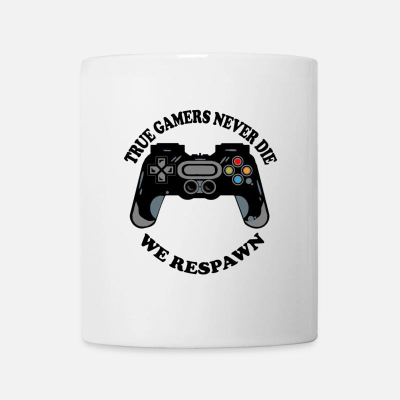 Crabe de jeu avec icônes de manette - Mug blanc - blanc