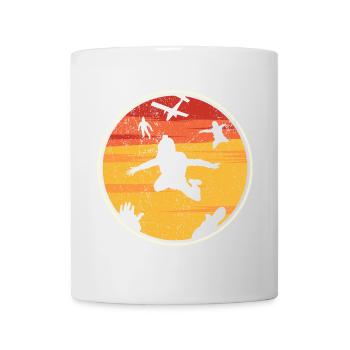 Skydiver Circle bei Sonnenuntergang - Tasse - Weiß - Vorne