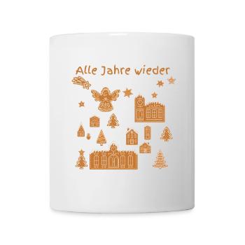 Christkind schwebt über der Stadt alle Jahre - Tasse - Weiß - Vorne