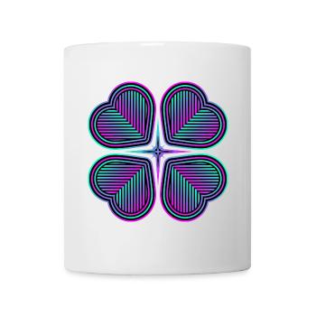 Four-leaf clover of hearts - 1 - Mug - white - Front