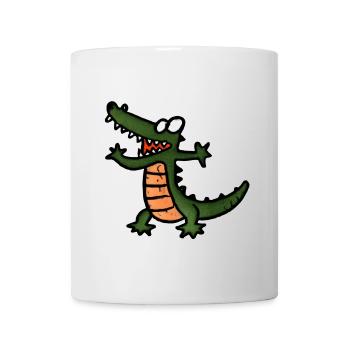 Krokodil-Reptil - Tasse - Weiß - Vorne