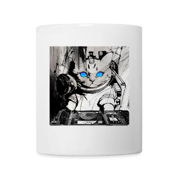 Katzen DJ Artwork - Tasse - Weiß - Vorne
