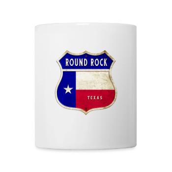 Round Rock Texas Crest Flag Design - Mug - white - Front