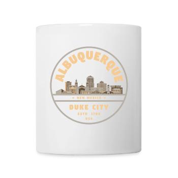 Duke City Skyline Albuquerque - Tasse - Weiß - Vorne