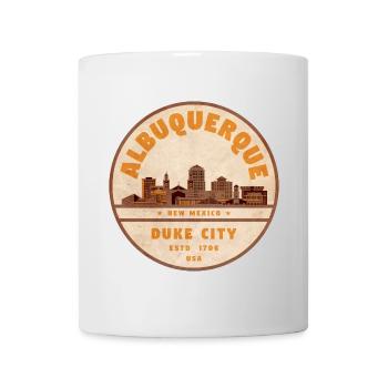 Albuquerque Duke City Vintage Skyline - Tasse - Weiß - Vorne