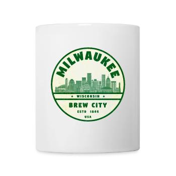Milwaukee Brew City Skyline - Tasse - Weiß - Vorne