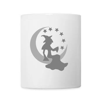 Mondsichel, Hexen design, Mädchen, Schlafzimm deko - Tasse - Weiß - Vorne