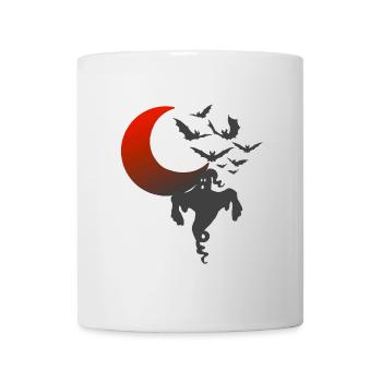 Geister, Mondsichel, Halloween Outfit - Tasse - Weiß - Vorne