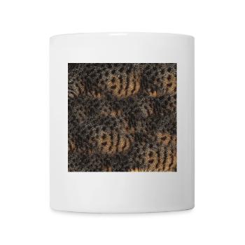 Katzen design, Fur prints, gestromt - Tasse - Weiß - Vorne