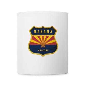 Design du blason du drapeau Marana Arizona - Mug blanc - blanc - Devant